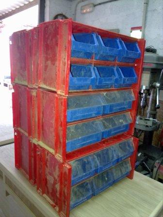 Lote de 6 modulos de cajas de tornilleria