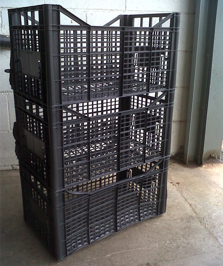 Caja plastico agricola usada 30x50x26