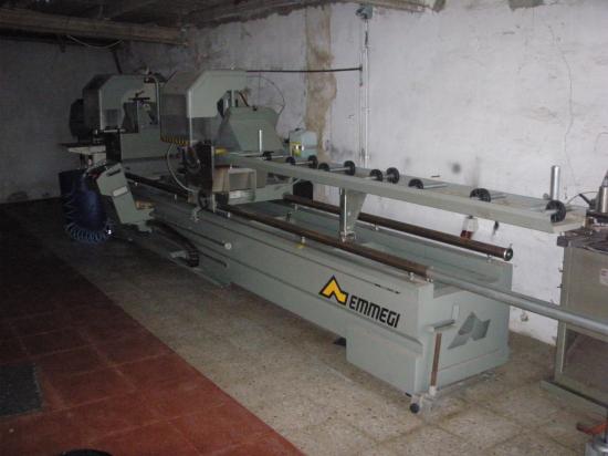 cortadora de doble cabezal carpinteria aluminio emmegi