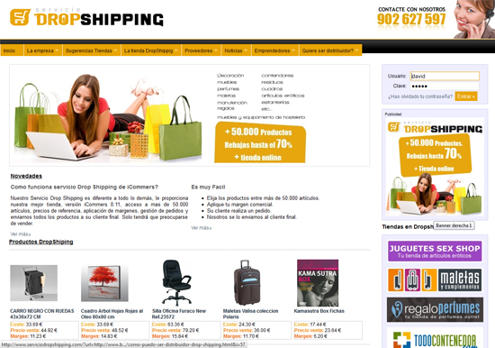  iCommers Lanza su Nuevo Portal de www.serviciodropshipping.com