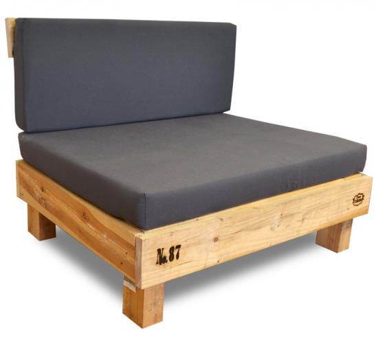 Palet Sofa de Madera de Pino 80 x 100 x 38 cm