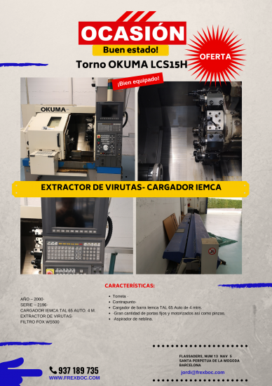 Torno  Okuma LCS15HM del año 2000