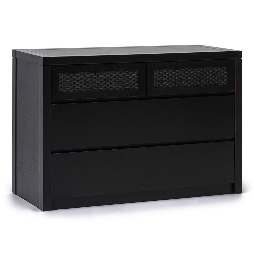 Cómoda Baston 110x48x75.5 madera maciza color wengué