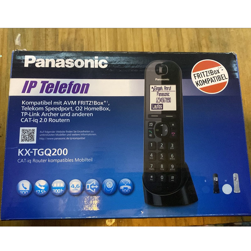 Panasonic KX-TGQ200GB - Terminal inalámbrico, CAT-iq 2.0 Compatible, blanco