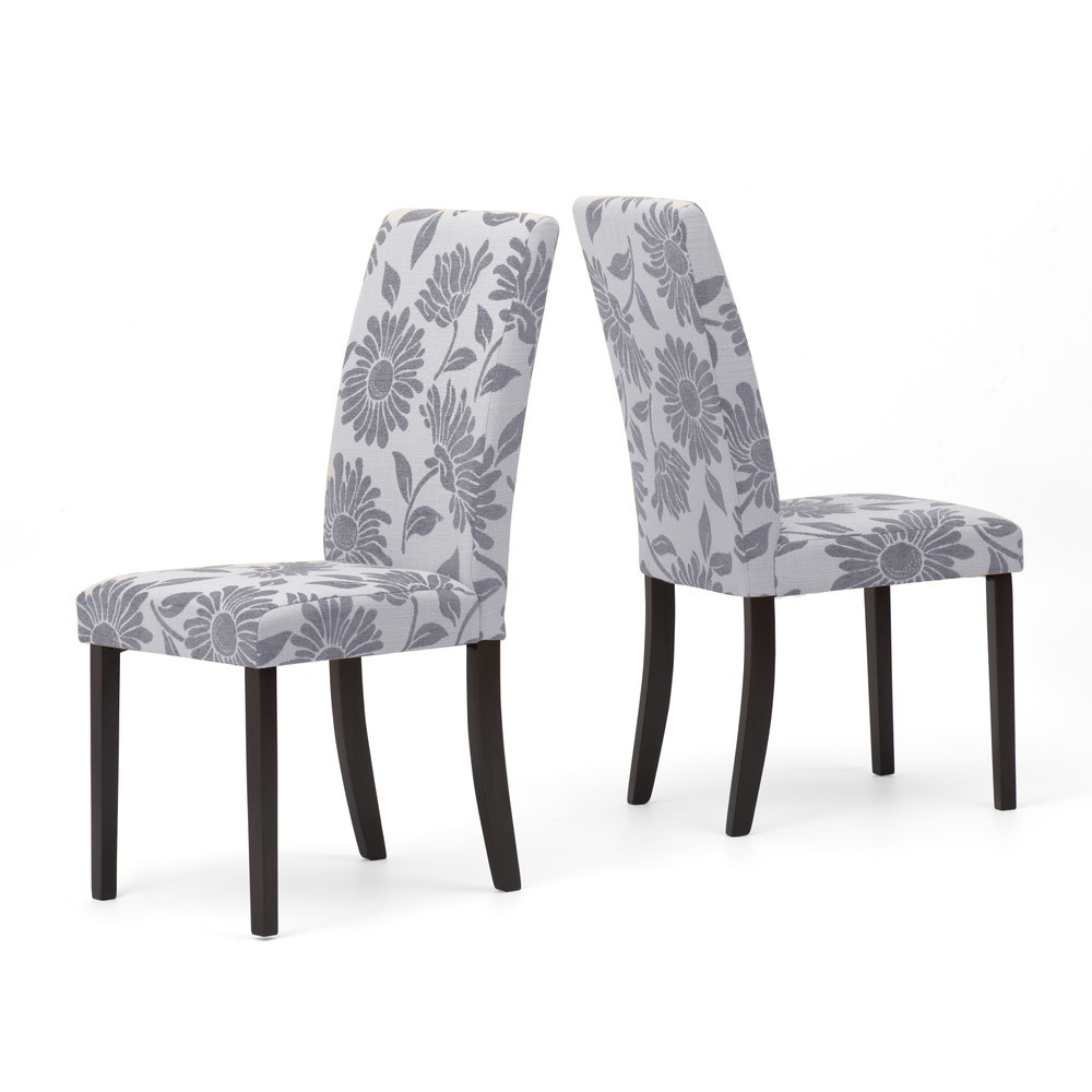 Pack de 2 Sillas Dianna Gris Patas en Madera Maciza Wengué