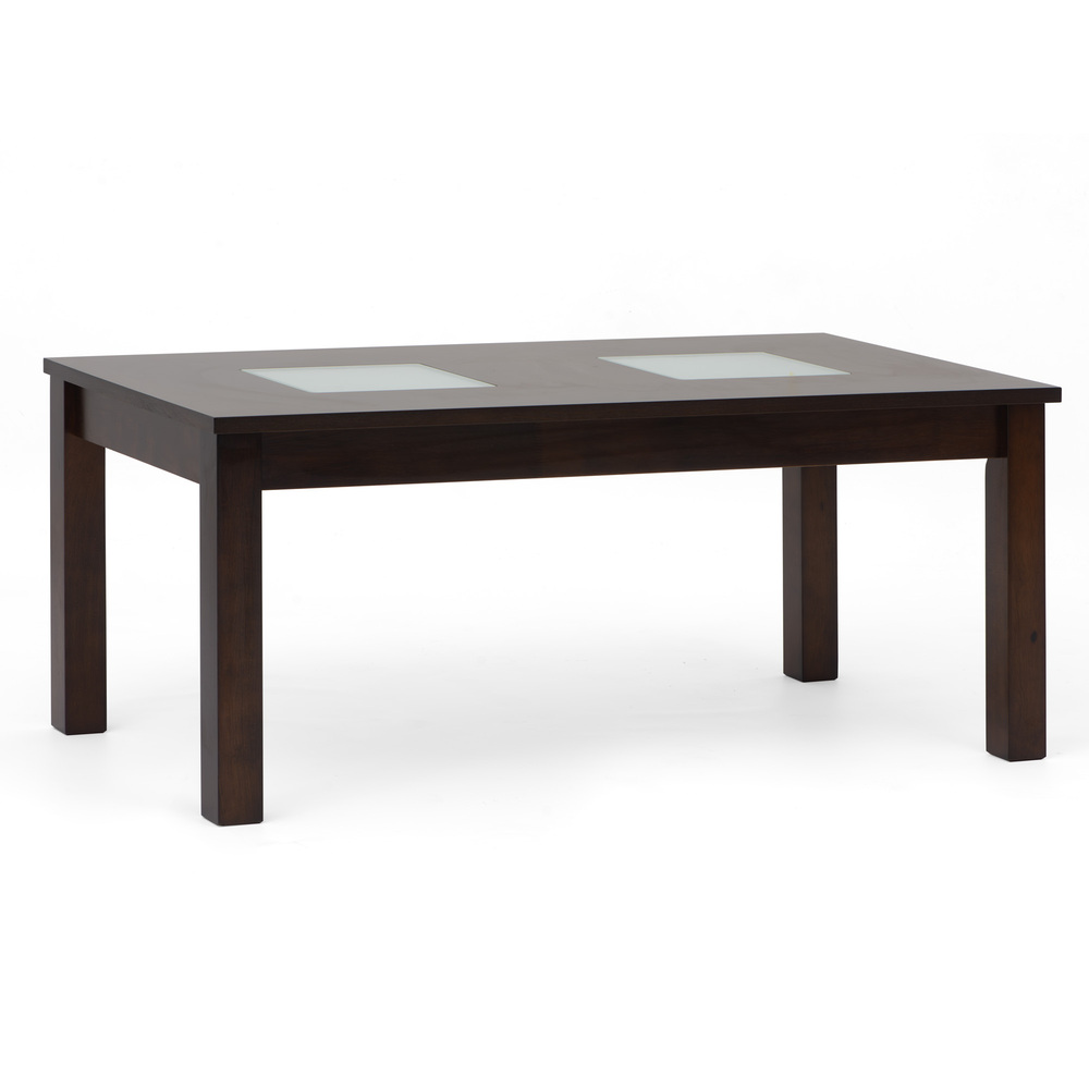 Mesa de Centro en Madera Maciza Color Wengué 110 x 60 x 46 cm