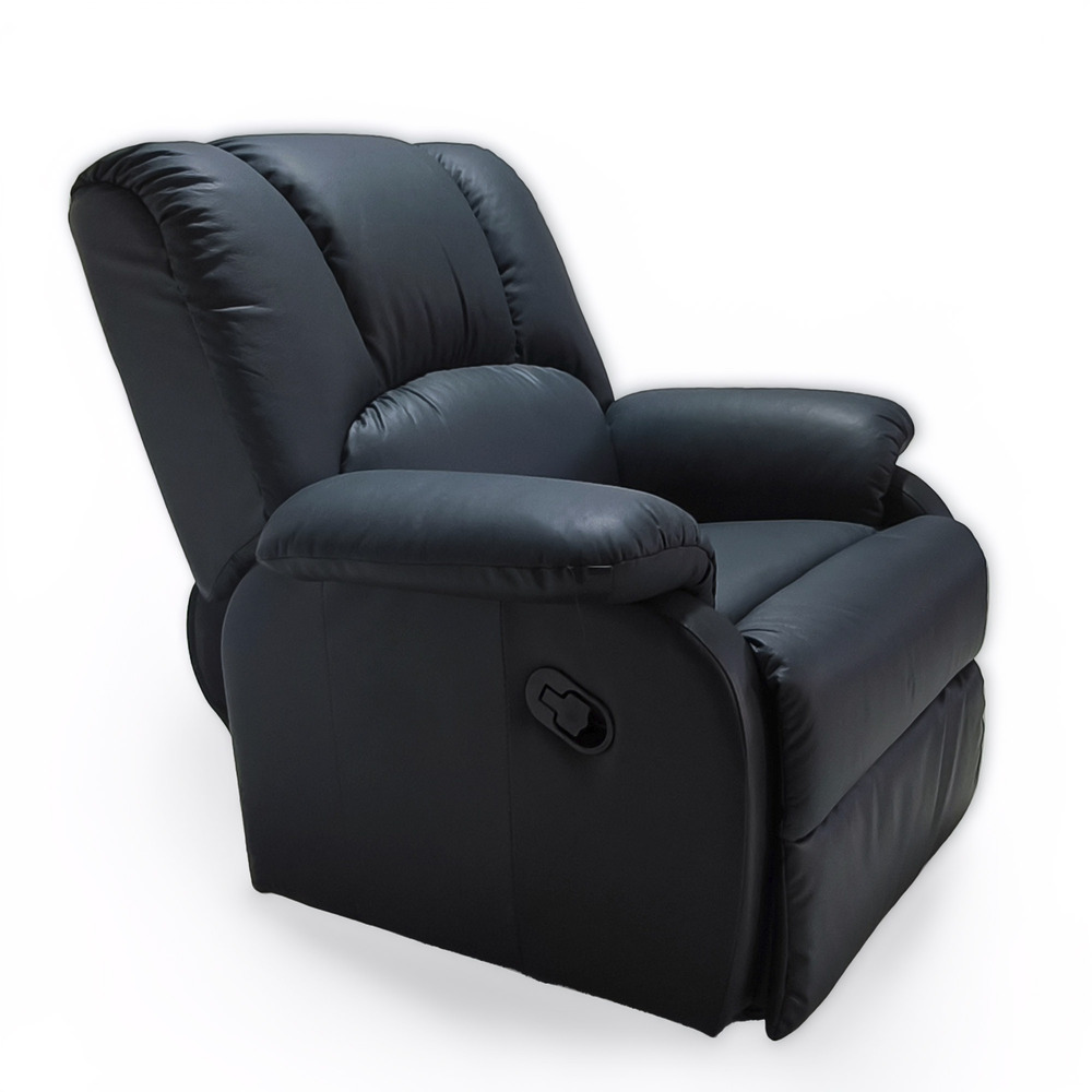 Sillón Relax de Masaje Reclinable MaxiFree Polipiel Azul Marino