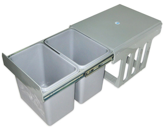 Cubos de basura 30L extraíbles para mueble de cocina